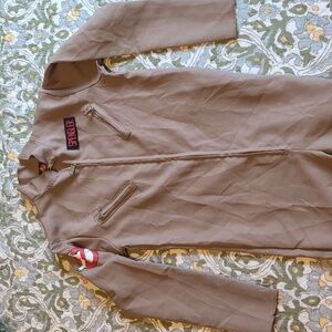 Tan Ghostbusters Costume Jumpsuit And Inflatable Proton Pack - Kids Size Large